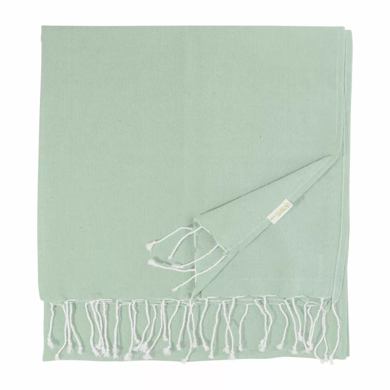 Aruba ręcznik plażowy z recyklingowanej bawełny - zielony (AP800606-07)