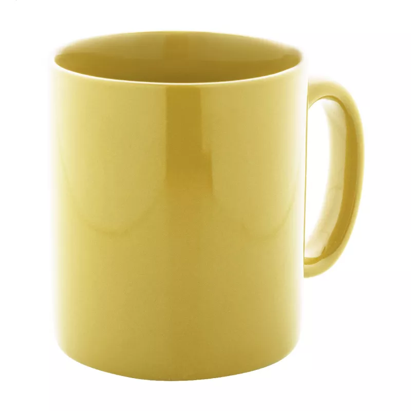 Kolomu kolorowy ceramiczny kubek - żółty (AP800117-02)