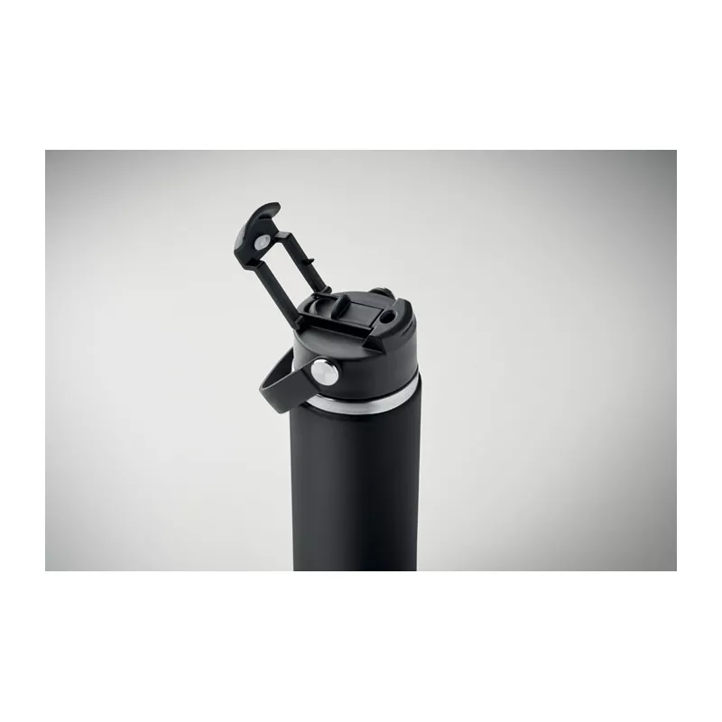 Butelka termiczna ze słomką 500 ml SUMA GRIP - Czarny (MO2775-03)