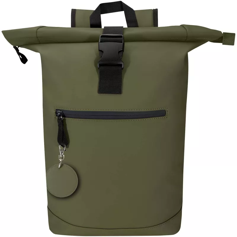 Resi Plus brelok z okrągłą zawieszką z recyklingowanego materiału z certyfikatem GRS  - Leśny zielony (13014064)