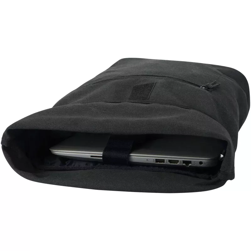 Recanvas plecak ze zwijaną górą o pojemności 16 l wykonany z materiałów z recyklingu z certyfikatem GRS - Czarny (13012390)