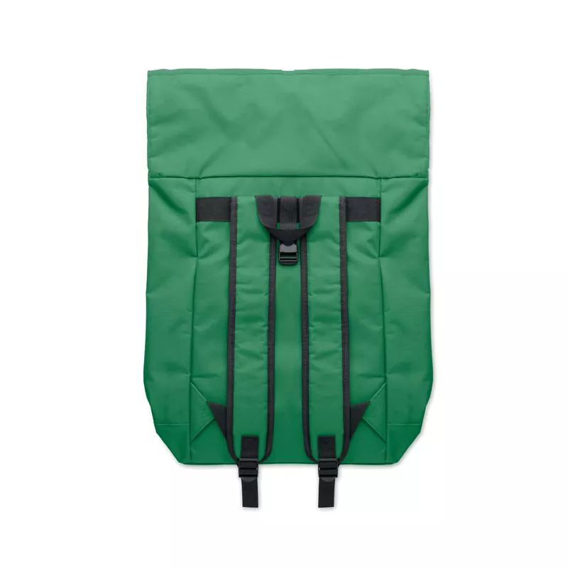 Plecak rolltop na laptop 15" z poliestru 600D IREA - Ciemnozielony (MO2170-60)
