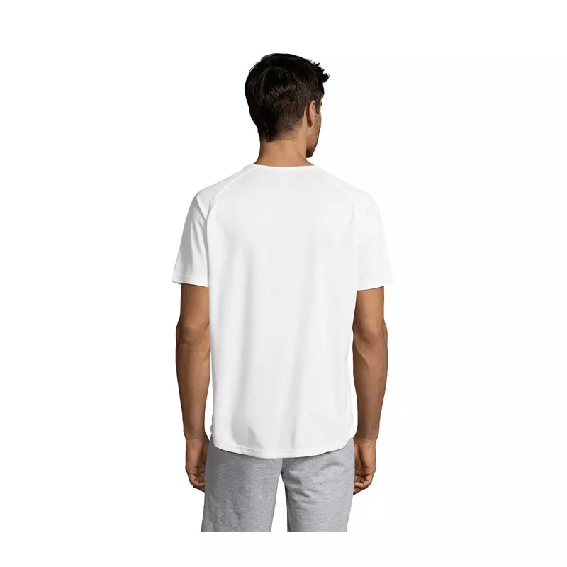 Koszulka sportowa męska raglan 140 g/m² Sol's SPORTY - Bialy (S11939-WH)