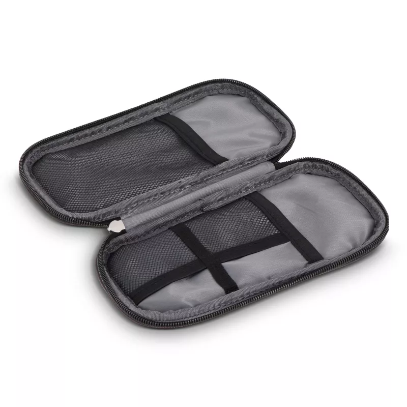 Torba organizacyjna Kyra 210D z powłoką PU z rPET, 20 x 11,5 x 2 cm - czarny (LT95326-N0002)