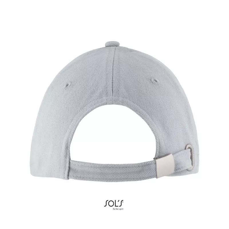 Czapka z daszkiem 5-panelowa 260 g/m² Sol's LONG BEACH - Pure Grey (S00594-PG)