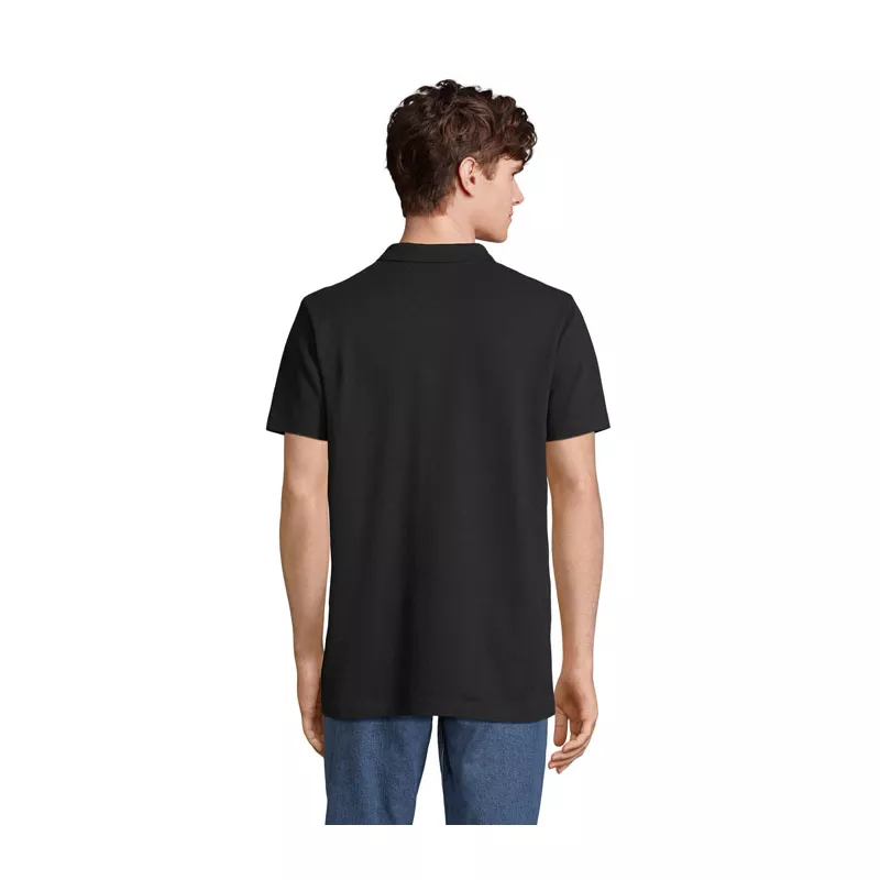 Koszulka polo unisex z czesanej bawełny Sol's PULSE - Czarny (S04502-BK)