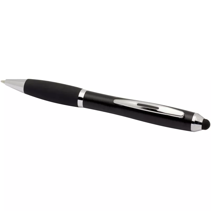 Nash długopis kulkowy z tworzyw sztucznych pochodzących z recyklingu z certyfikatem RCS, z rysikiem, kolorowym korpusem i cza - Czarny (10645790)