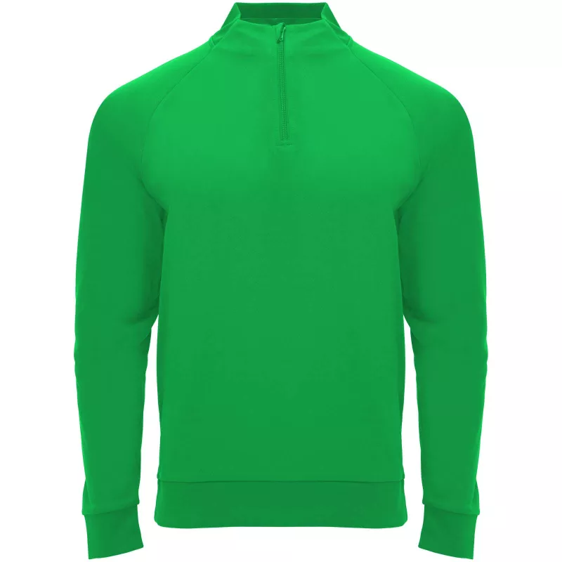 Epiro bluza unisex z długim rękawem i zamkiem błyskawicznym 1/4 200 g/m² - Green Fern (R1115-GRFERN)