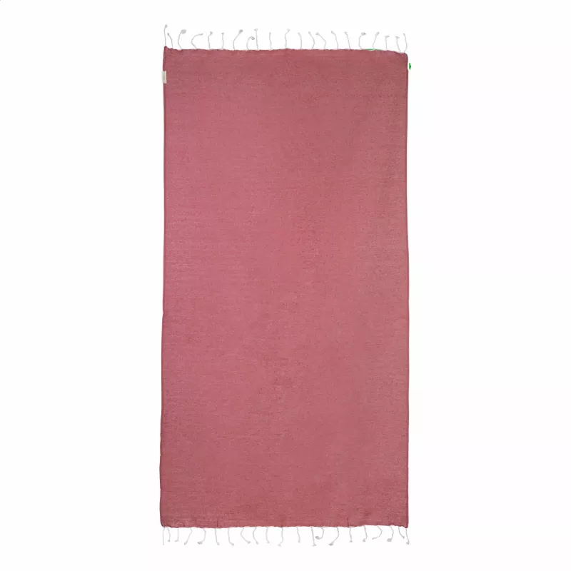 Aruba ręcznik plażowy z recyklingowanej bawełny - czerwony (AP800606-05)