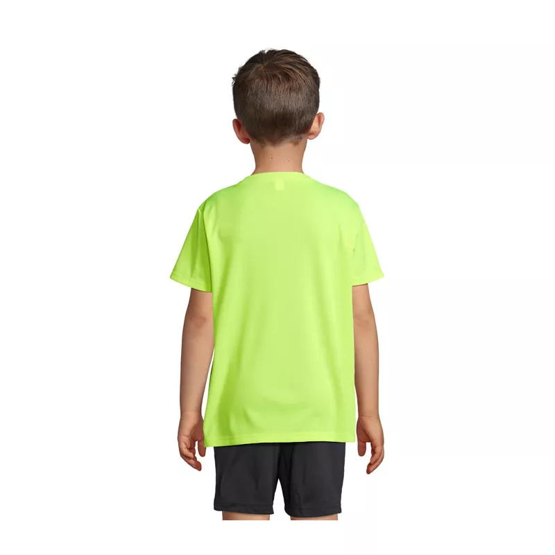 Koszulka sportowa dziecięca Sol's SPRINT KIDS - Neon Yellow (S04773-NE)