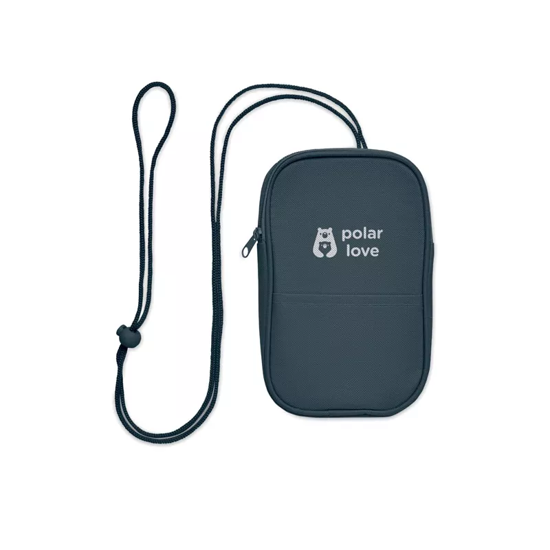 Saszetka podróżna RPET 600D na sznurku KOROVIN POUCH - Niebieski (MO2675-04)