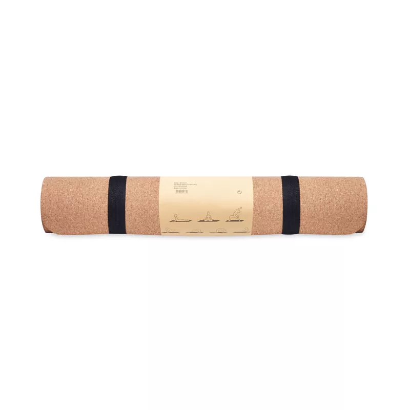 Mata do jogi korkowa z TPE SAVASANA - Bezowy (MO6267-13)