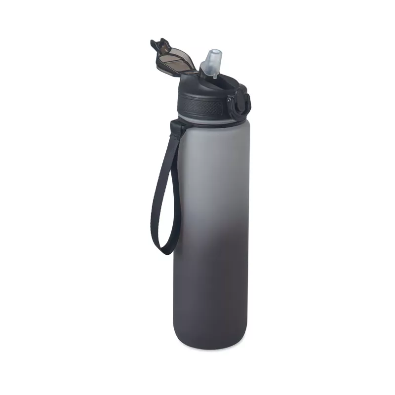 Butelka sportowa RPET 1000 ml ze słomką ACTIVATE - Czarny (MO2489-03)