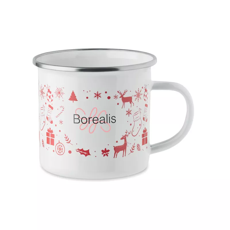 Kubek emaliowany świąteczny 300 ml SEASOMEL - Bialy (CX1595-06)