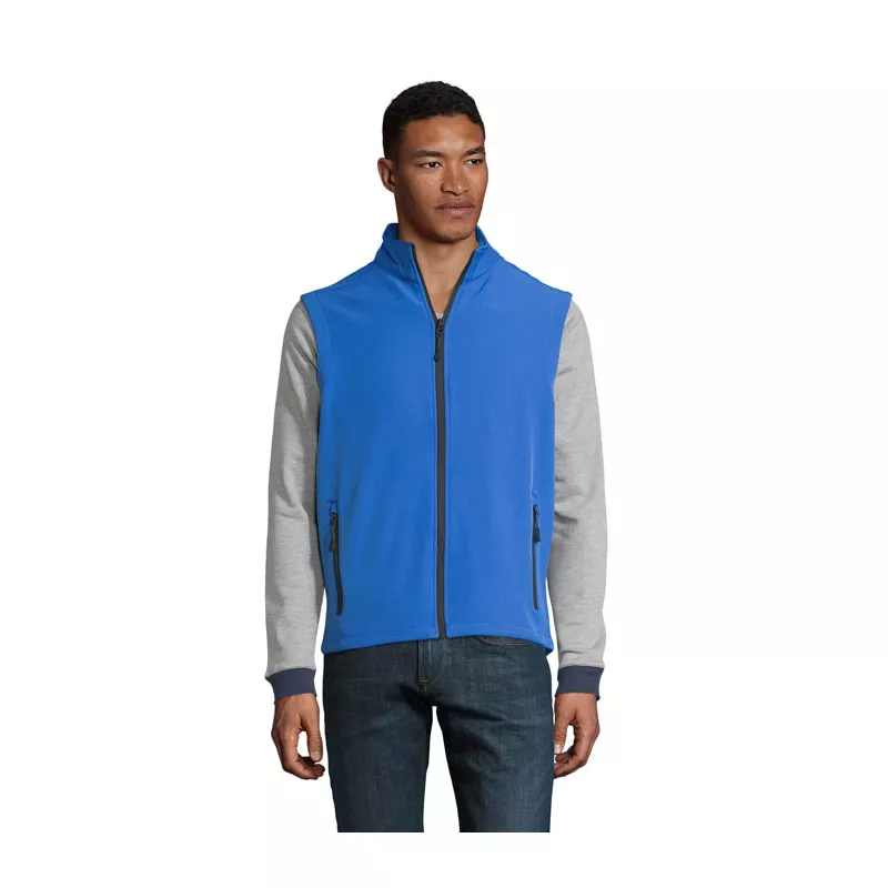 Kamizelka softshell męska Sol's RACE BW MEN - Niebieski (S02887-RB)