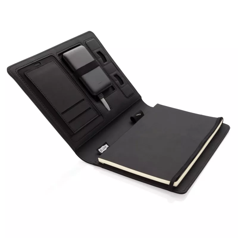 Teczka konferencyjna A5 Air, power bank 5000 mAh - czarny (P774.051)