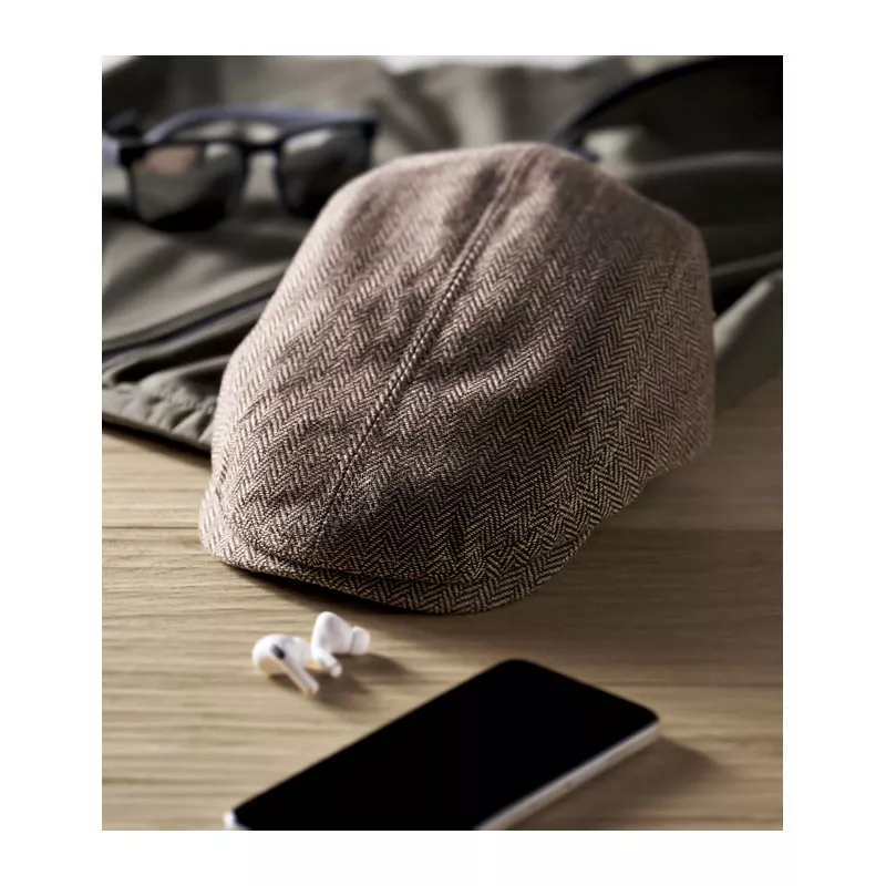 Czapka kaszkiet melanżowa 335 g/m² BLIND PEAK - Khaki (MO2966-39)