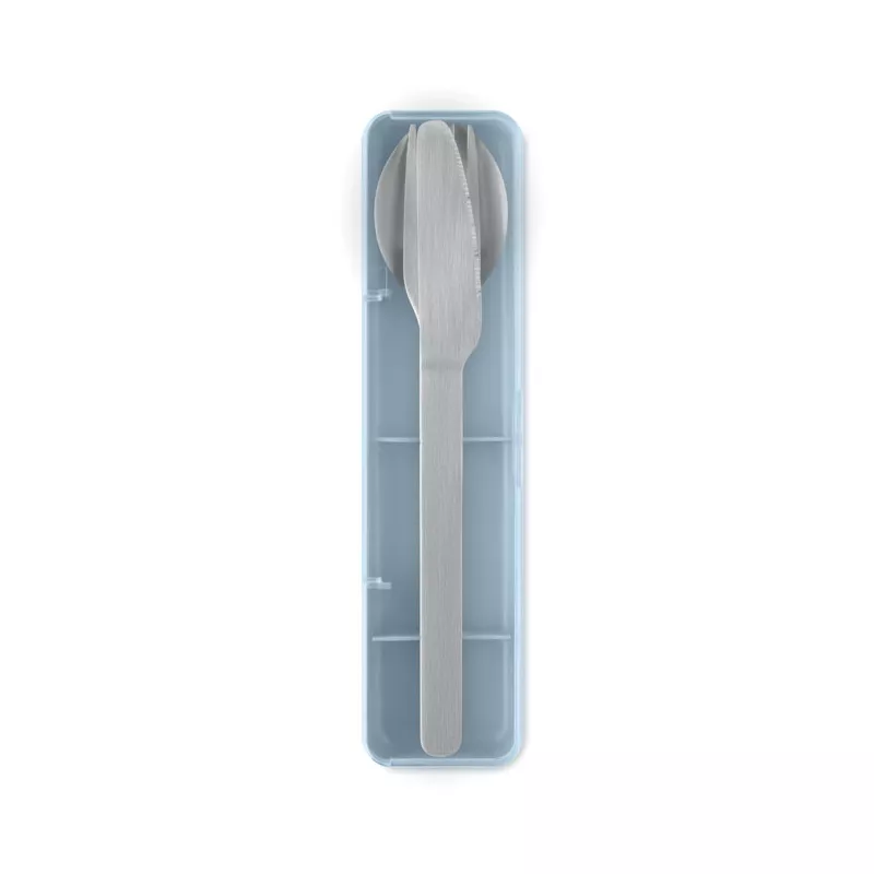 Zestaw sztućców stalowych w etui MESTECK - Baby Blue (MO2677-66)