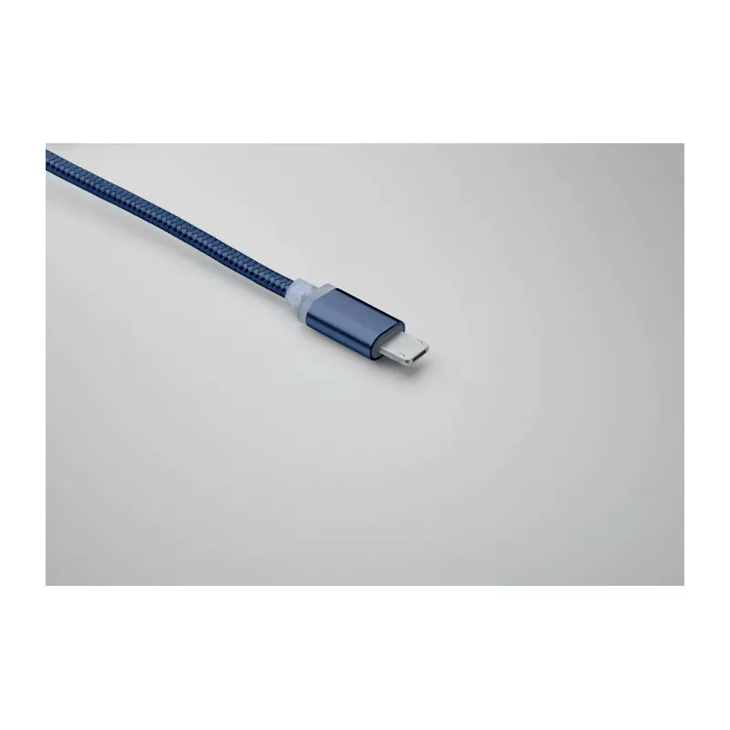 Kabel do ładowania 4 w 1 z brelokiem BLUE - Francuski Granat (MO2141-85)