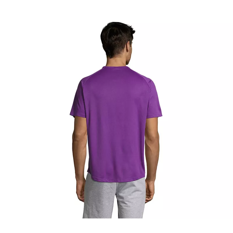 Koszulka sportowa męska raglan 140 g/m² Sol's SPORTY - Dark Purple (S11939-DA)
