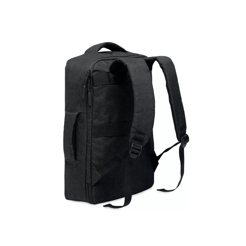 Plecak na laptop 15" z RPET LAUGAR - Czarny (MO2305-03)