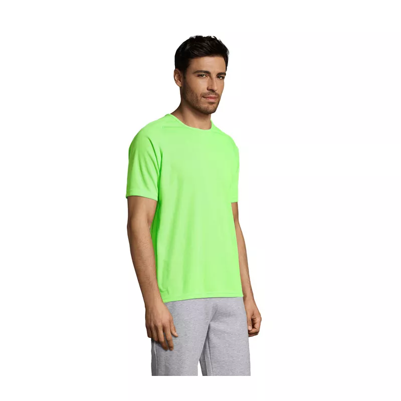 Koszulka sportowa męska raglan 140 g/m² Sol's SPORTY - Neon Green (S11939-NG)
