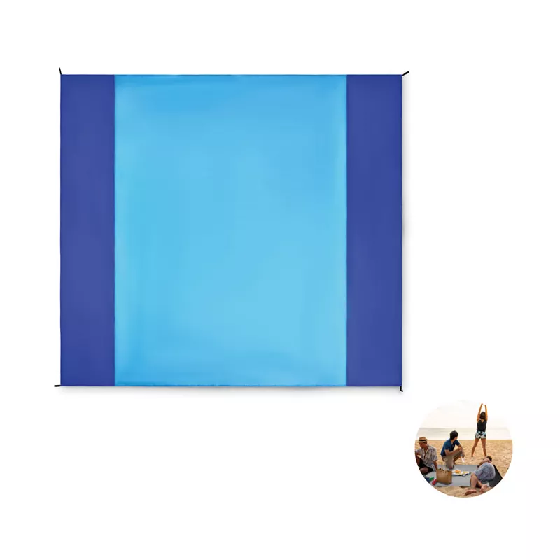 Mata plażowa duża z poliestru 200x210 cm NOSAND - Turkusowy (MO2882-12)