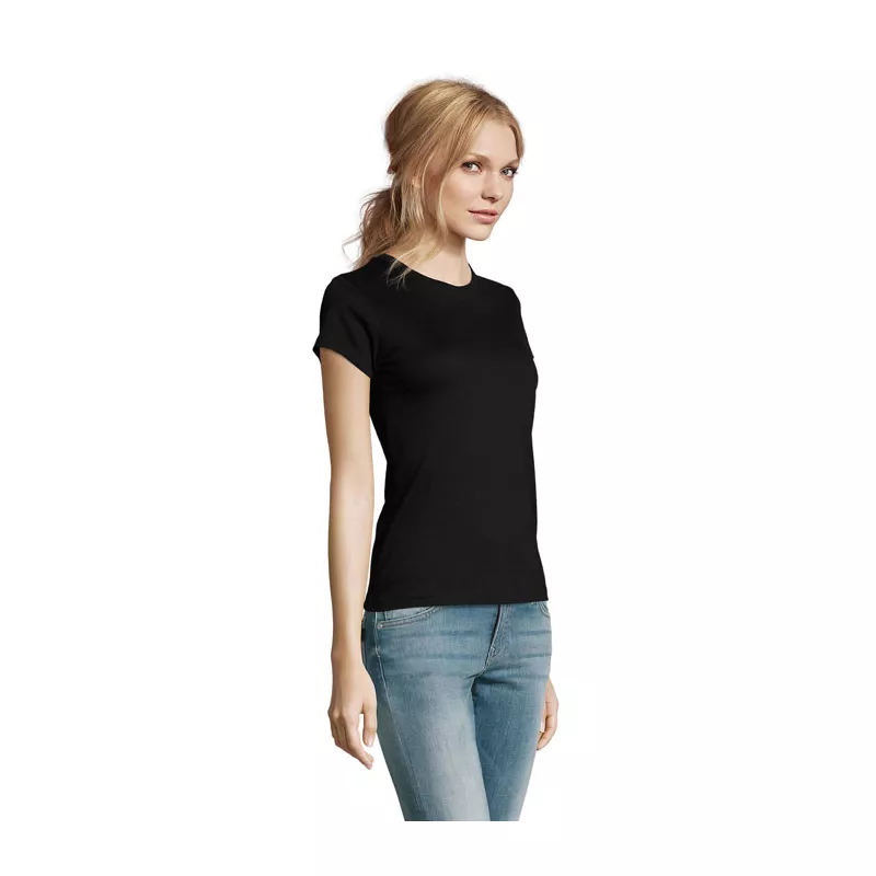 Koszulka damska 190 g/m² Sol's IMPERIAL WOMEN - Deep Black (S11502-DB)