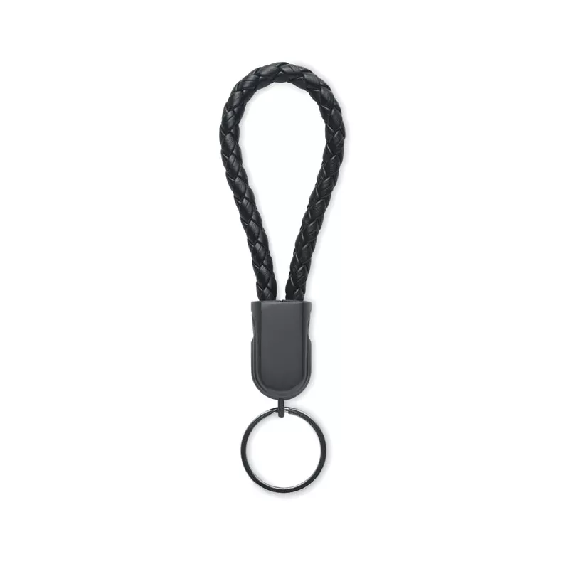 Brelok z kablem USB-C 60W FAULETI LOOP - Czarny (MO2647-03)