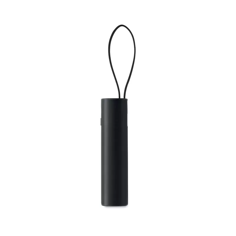 Powerbank aluminiowy 5000 mAh z kablem USB-C POWERTUBE - Czarny (MO3144-03)