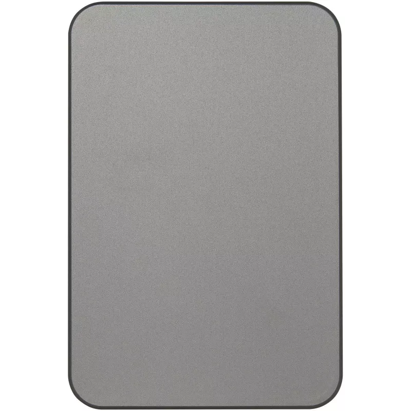 Powerbank Avis 5000 mAh z recyklingowanego aluminium posiadającego certyfikację RCS, z wbudowanym magnesem  - Gun metal (12444382)
