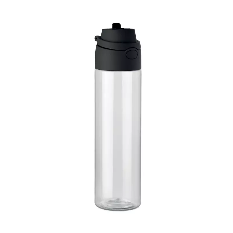 Butelka z RPET ze słomką 2 w 1 700 ml TOIEN KLAR - Czarny (MO2990-03)