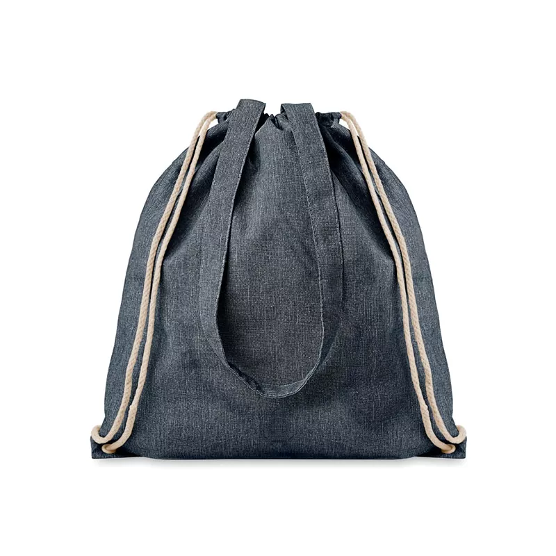 Torba ze sznurkiem z recyklingu 140 g/m² MOIRA DUO - Niebieski (MO9603-04)