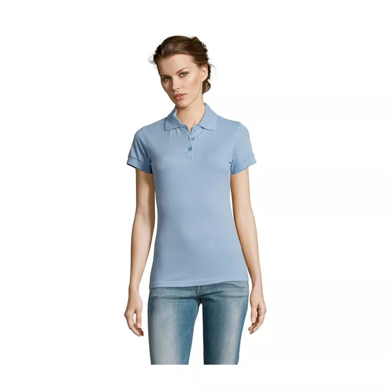 Koszulka polo damska 200 g/m² Sol's PRIME WOMEN - Sky Blue Pique (S00573-SP)