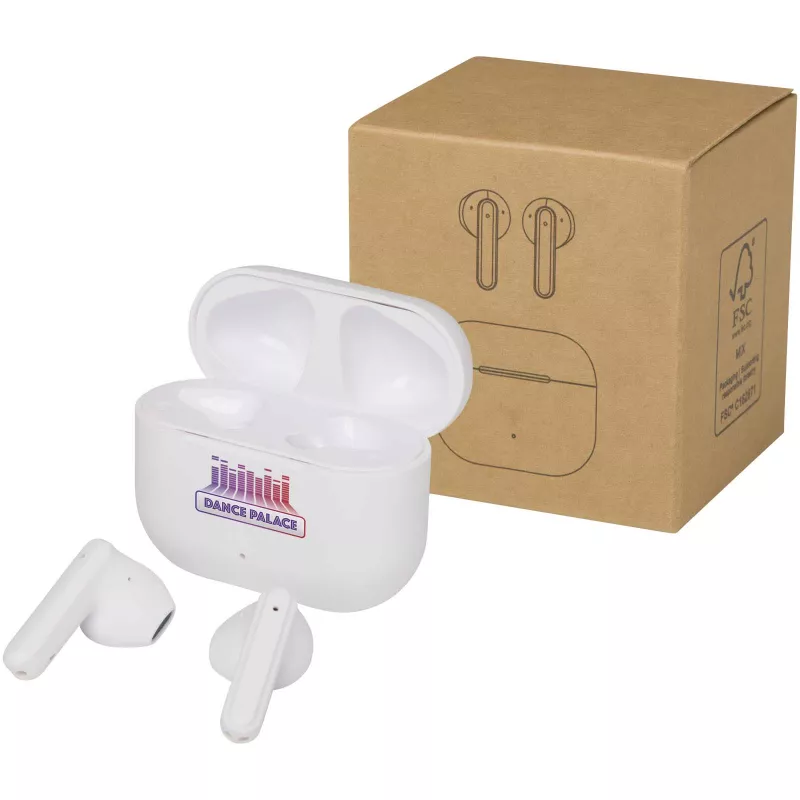 Altais zestaw słuchawkowy True Wireless z technologią Bluetooth® z tworzyw sztucznych pochodzących z recyklingu - Biały (12448101)