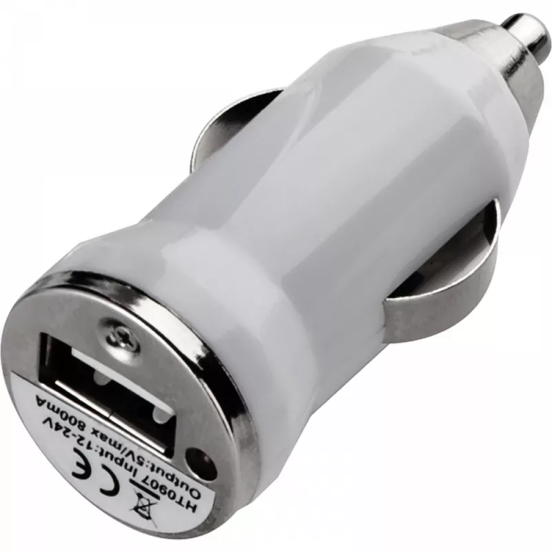 Zestaw podróżny power bank 2200 mAh i wtyczki JUSTIN - biały (2008106)