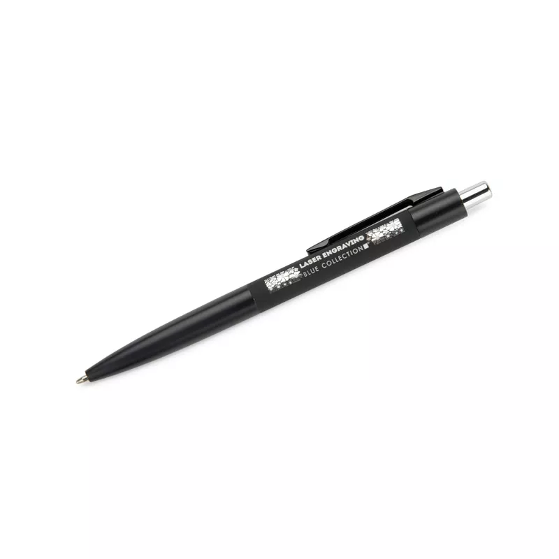 Długopis metalowy z powłoką soft touch i lustrzanym grawerem PAUL - srebrny (19746-00)