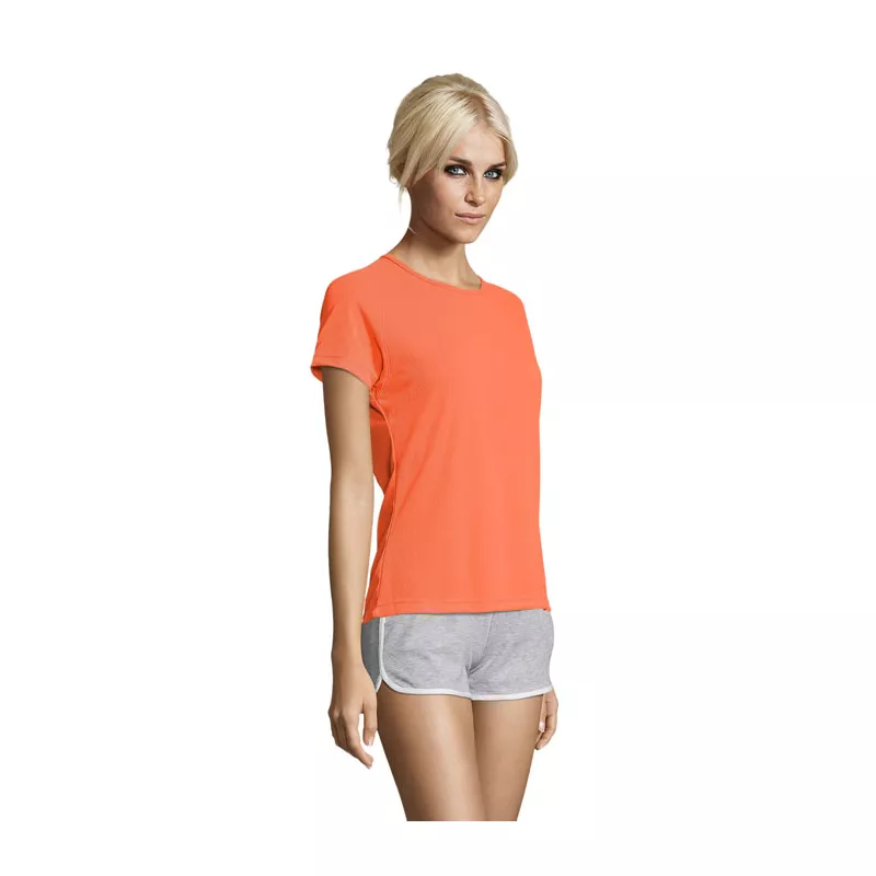 Koszulka sportowa damska 140 g/m² Sol's SPORTY WOMEN - Neonowy Pomarańczowy (S01159-NO)