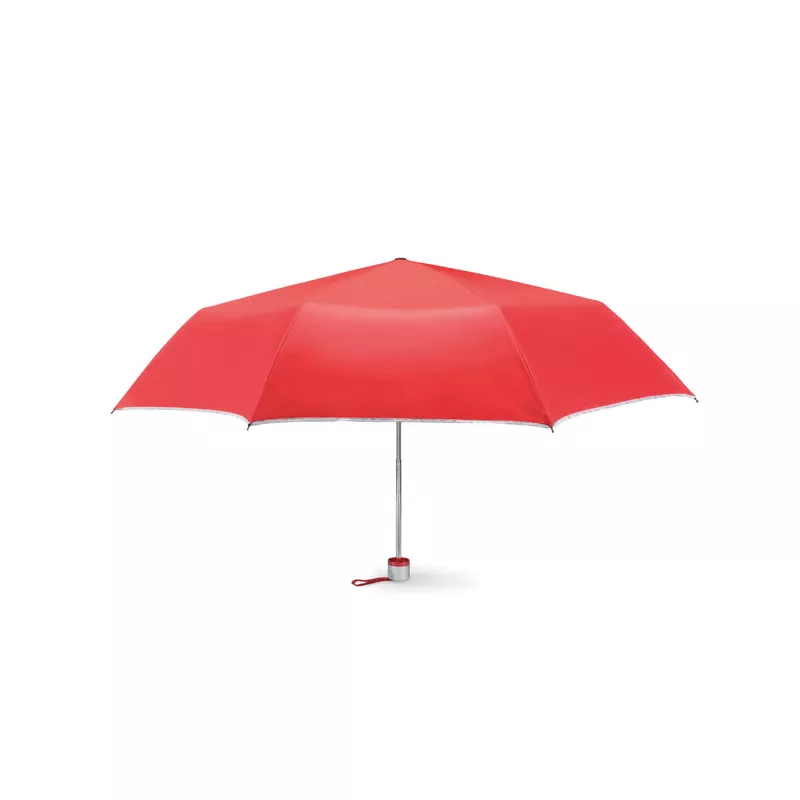 Parasol składany 21" ze srebrną podszewką CARDIF - Czerwony (MO7210-05)