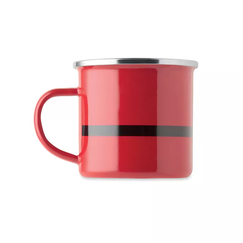 Kubek emaliowany Mikołaj 300 ml SANTAMEL - Czerwony (CX1596-05)