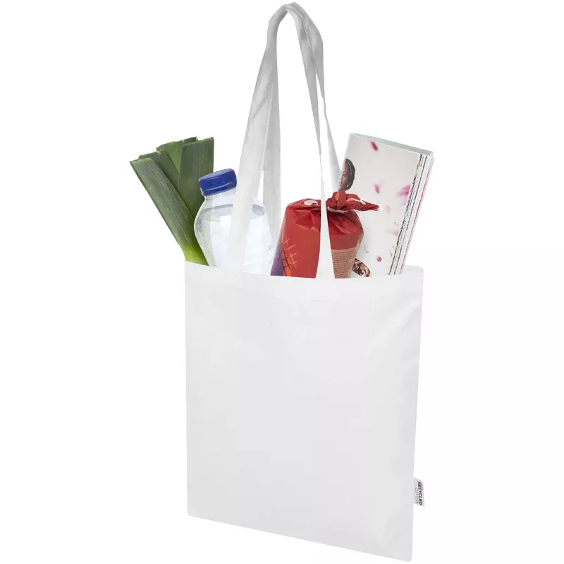 Madras Blend torba na zakupy z bawełny z recyklingu z certyfikatem GRS o gramaturze 140 g/m² i pojemności 7l - Biały (12076001)