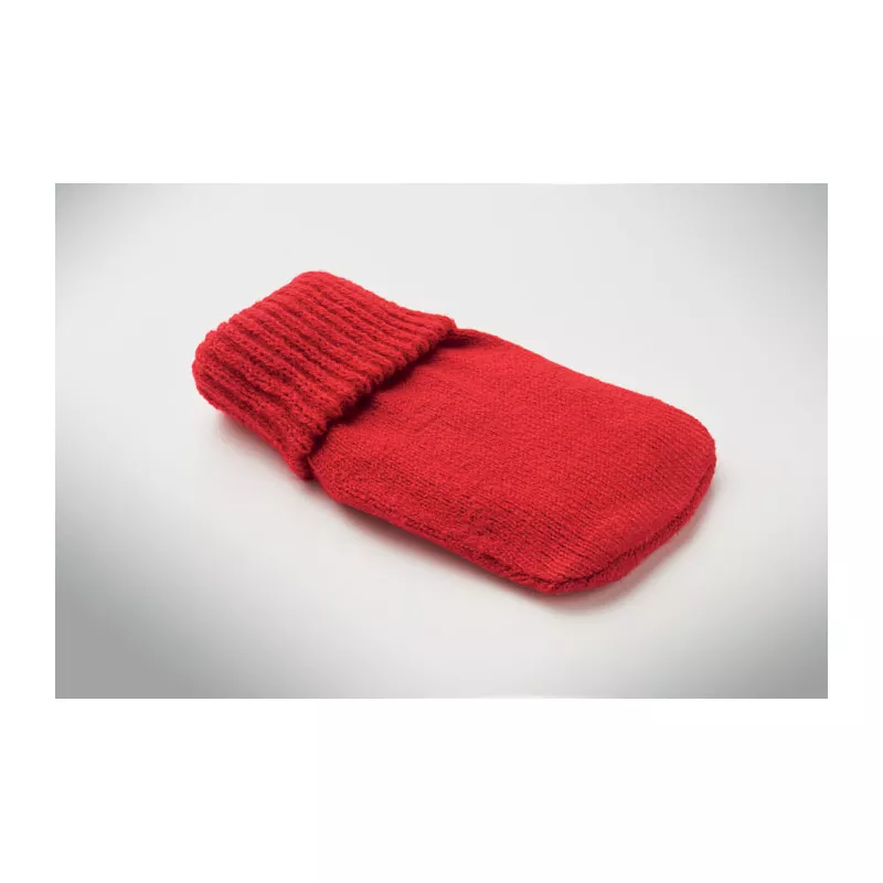Ogrzewacz do rąk w dzianinowym pokrowcu WARMMUFF - Czerwony (MO2667-05)