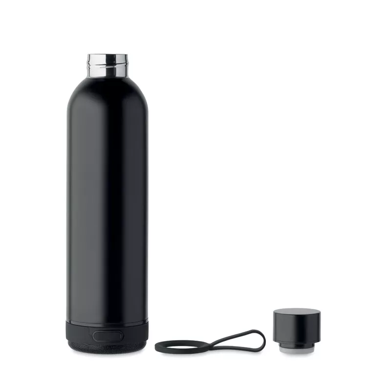 Butelka termiczna 500 ml z głośnikiem 3W MUSEY - Czarny (MO2312-03)