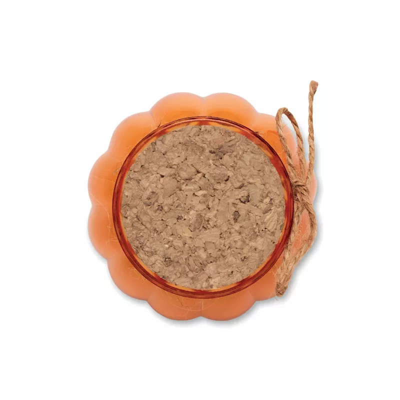 Świeca waniliowa w szkle z wosku roślinnego PUMKIN - Pomaranczowy (MO3193-10)