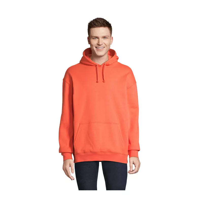 Bluza unisex z kapturem 280 g/m² Sol's CONDOR - Pop Orange (S03815-PO)
