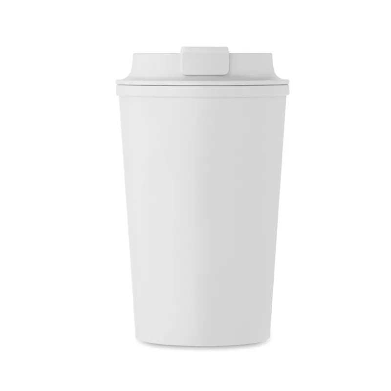 Kubek dwuścienny z PLA 350 ml BEIBAKU - Bialy (MO2310-06)