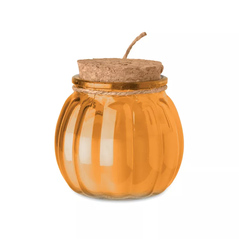 Świeca waniliowa w szkle z wosku roślinnego PUMKIN - Pomaranczowy (MO3193-10)