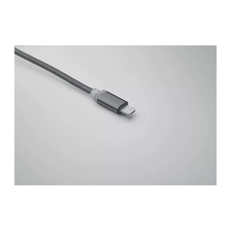 Kabel do ładowania 4 w 1 z brelokiem BLUE - Tytanowy (MO2141-18)