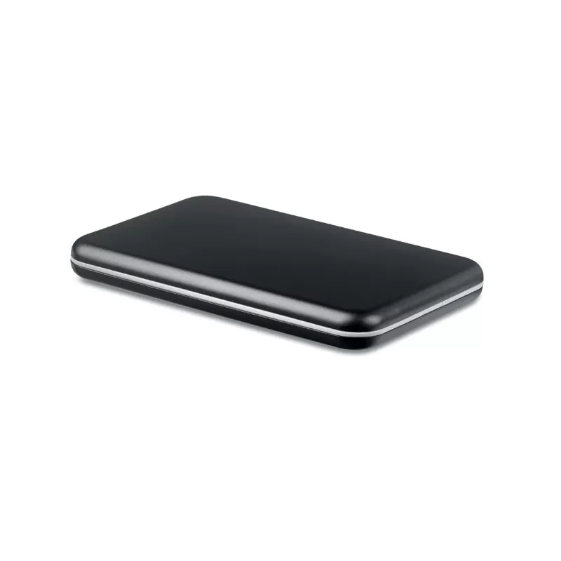 Powerbank solarny z aluminium 4000 mAh SOLARFLAT - Czarny (MO9075-03)