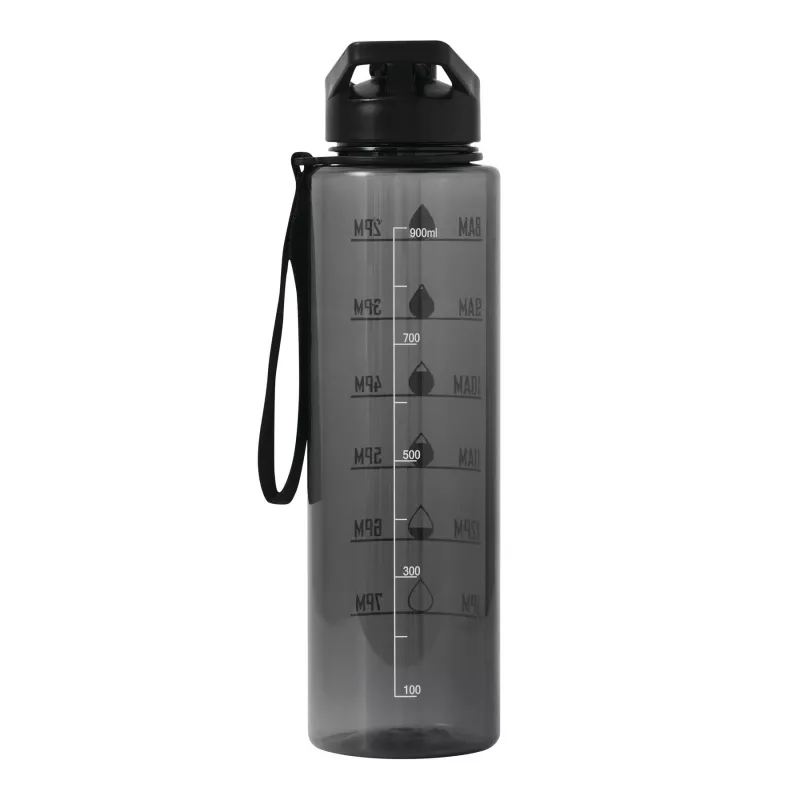 Sportowa butelka na wodę AQUA LEVEL - czarny (56-0603189)